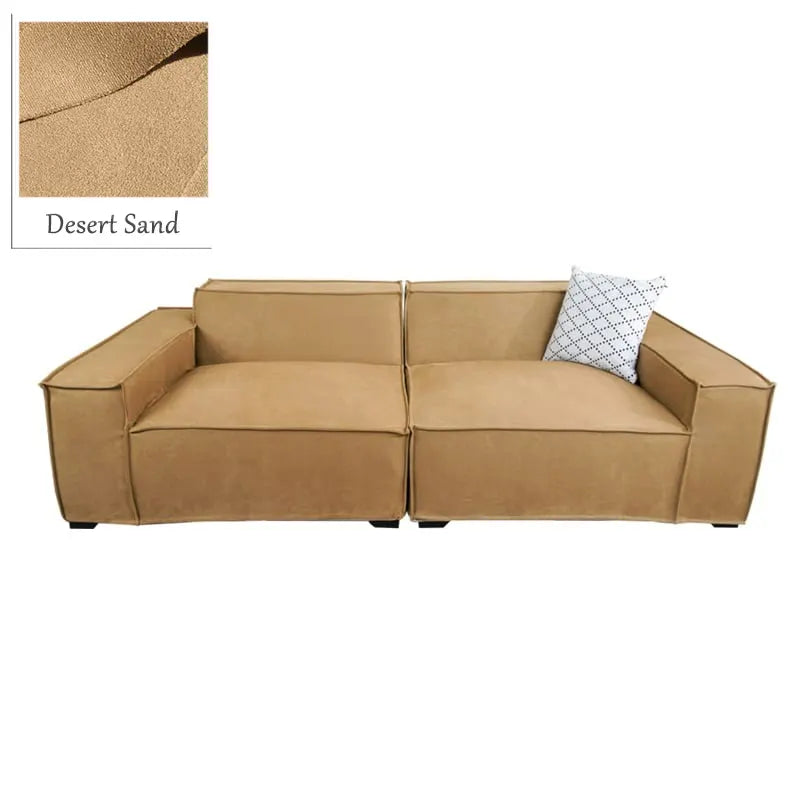 Custom Sofa Slipcover | Sienna Velour - Desert Sand