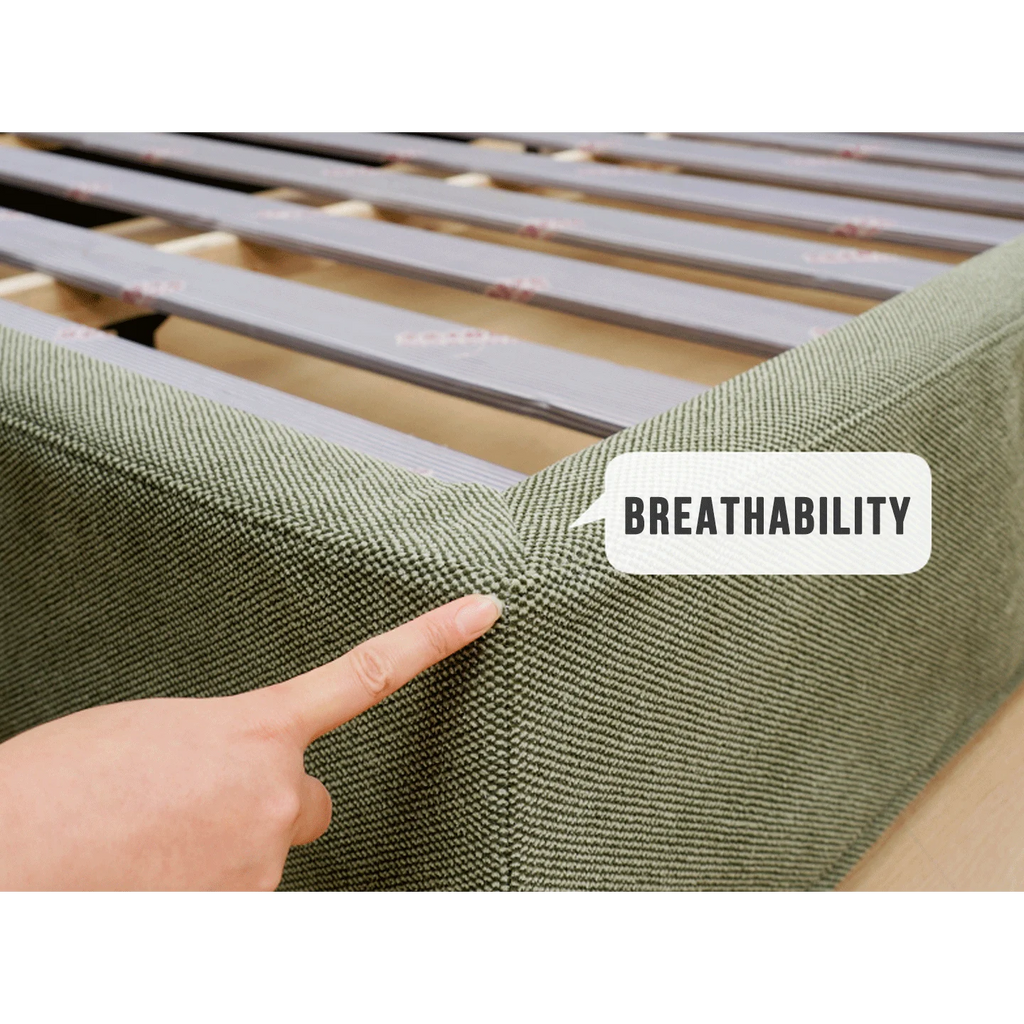 Customized Bed + Headboard Cover | Marlowe Spotted | Moss Green #1925-12