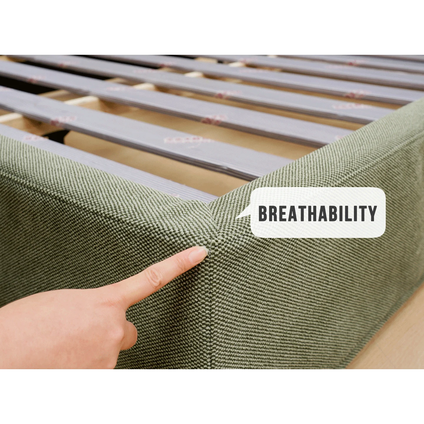 Customized Bed + Headboard Cover | Marlowe Spotted | Moss Green #1925-12