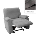 Custom Recliner Chair Slipcover | Sienna Velour - Urban Slate