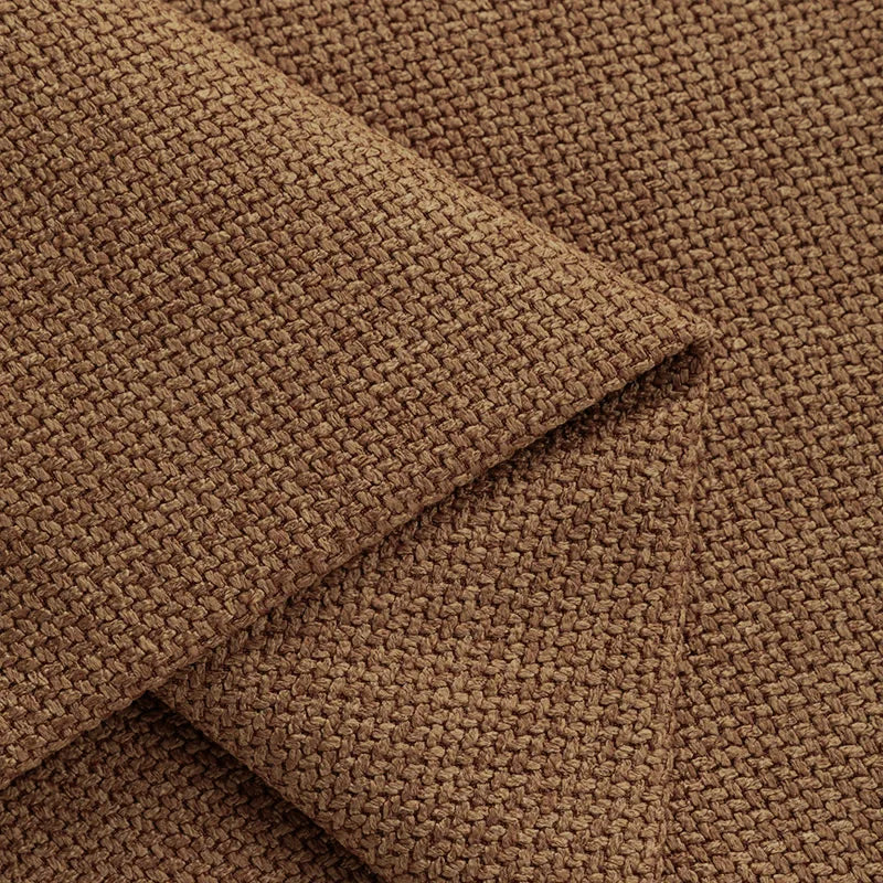One Piece Custom Sofa Slipcover | Elara Flax- Sahara Camel