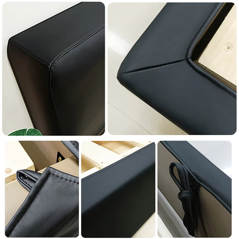 Bed Frame + Headboard Cover | Terravia - Solid Black