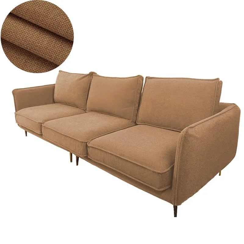 Custom Sofa Slipcover | Elara Flax- Sahara Camel