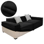 Custom Sofa Slipcover | Performance Antimicrobial Chenille - Obsidian Noir