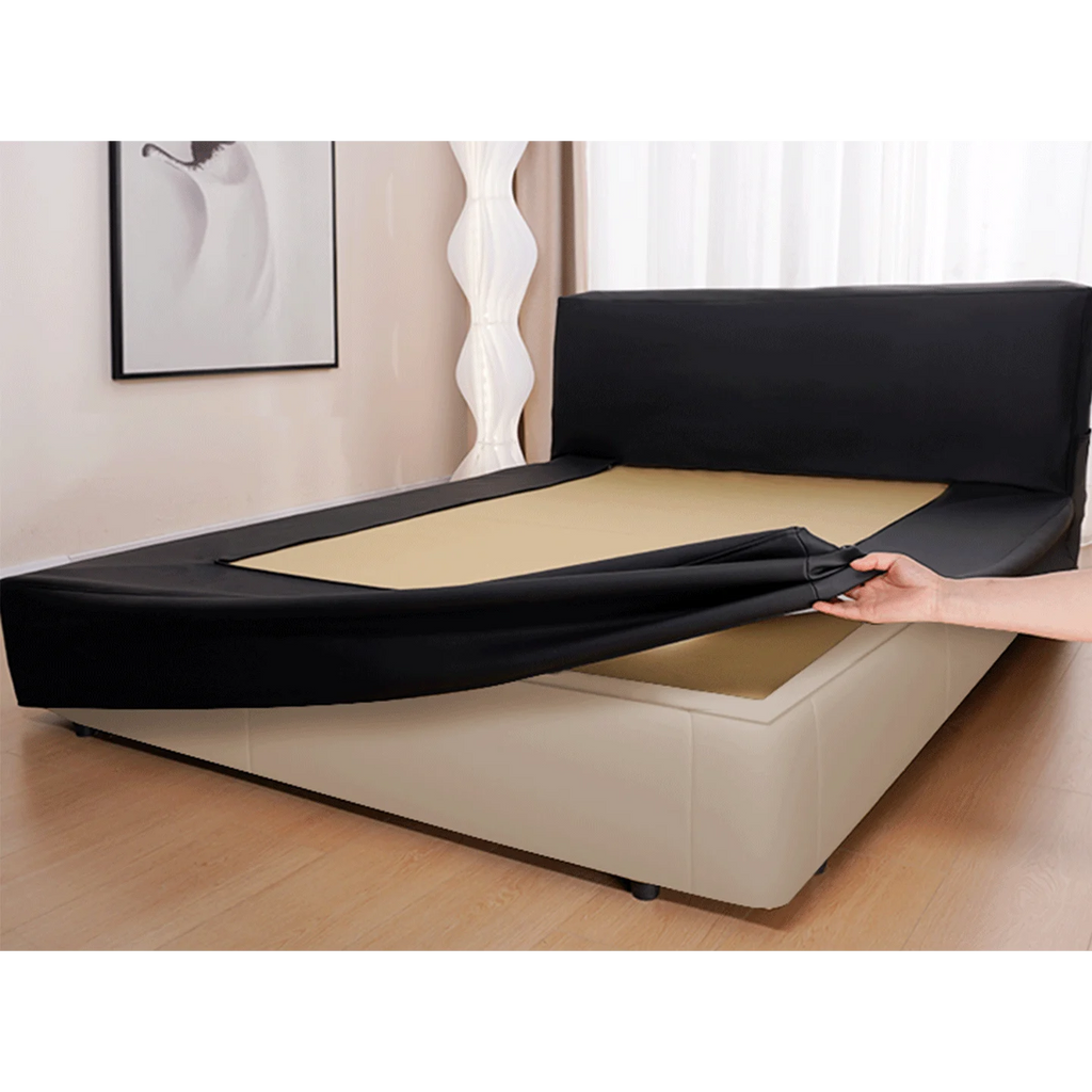 Customized Bed + Headboard Cover | Terravia | Classic Anthracite