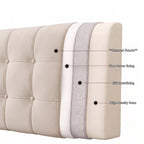Custom Headboard Cover with Oversized Cushions (High-density foam)