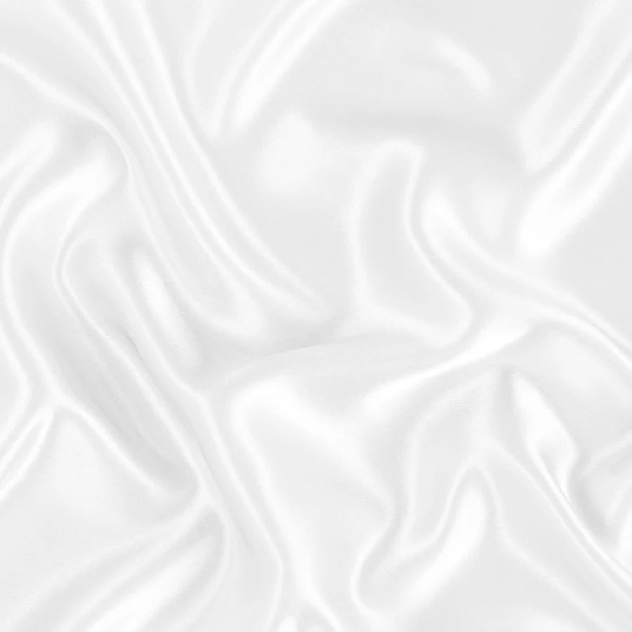 Solid Satin Silk Pillowcase 2 Pack - Pure White