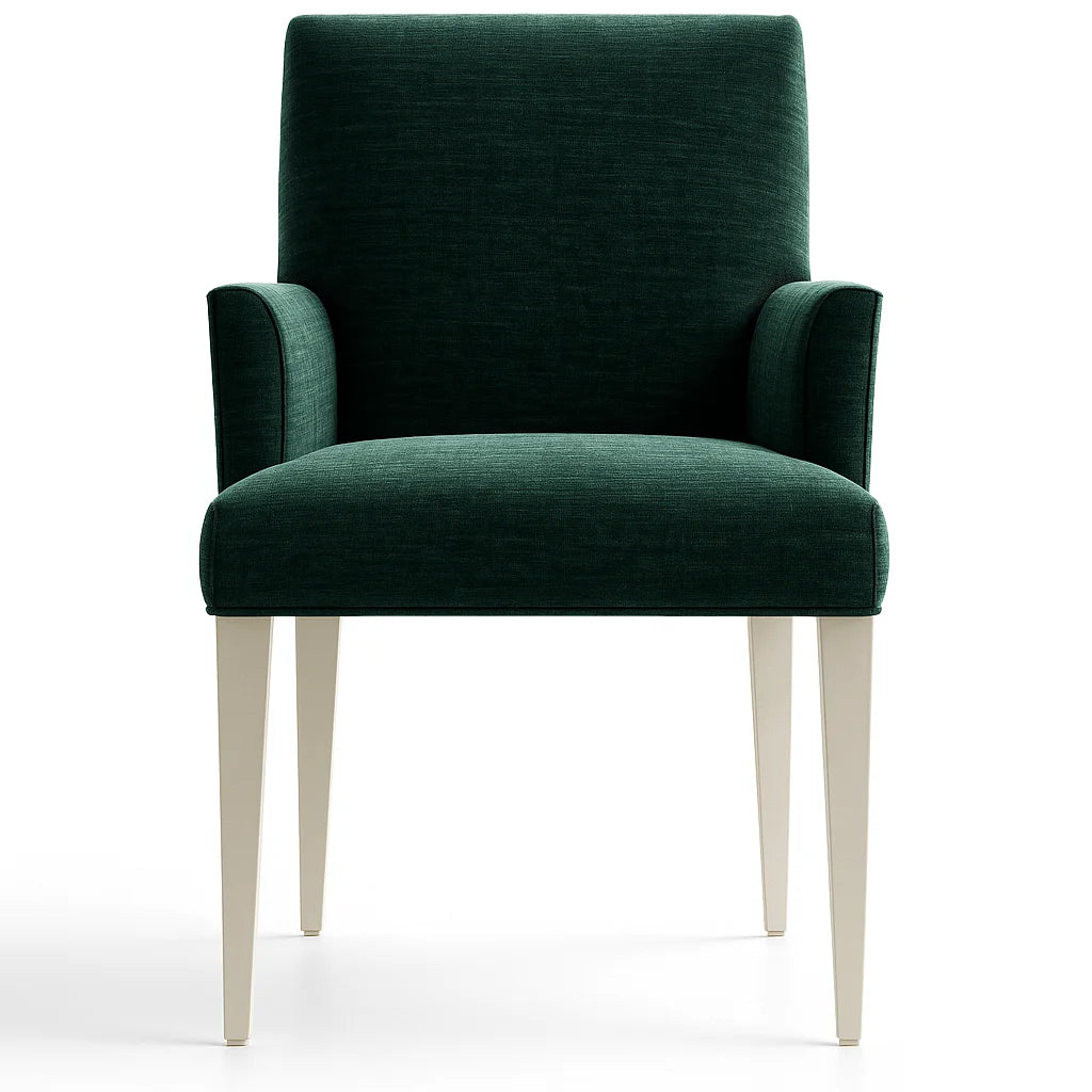 WX23006 Chenille Blossom Series | Snug fit Dining Chair with armrest Slipcover