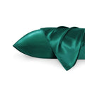 Solid Satin Silk Pillowcase 2 Pack - Dark Green