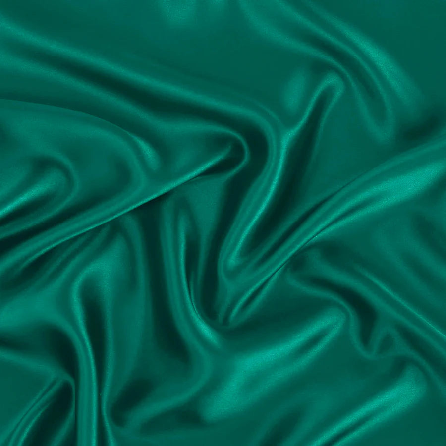 Solid Satin Silk Pillowcase 2 Pack - Dark Green