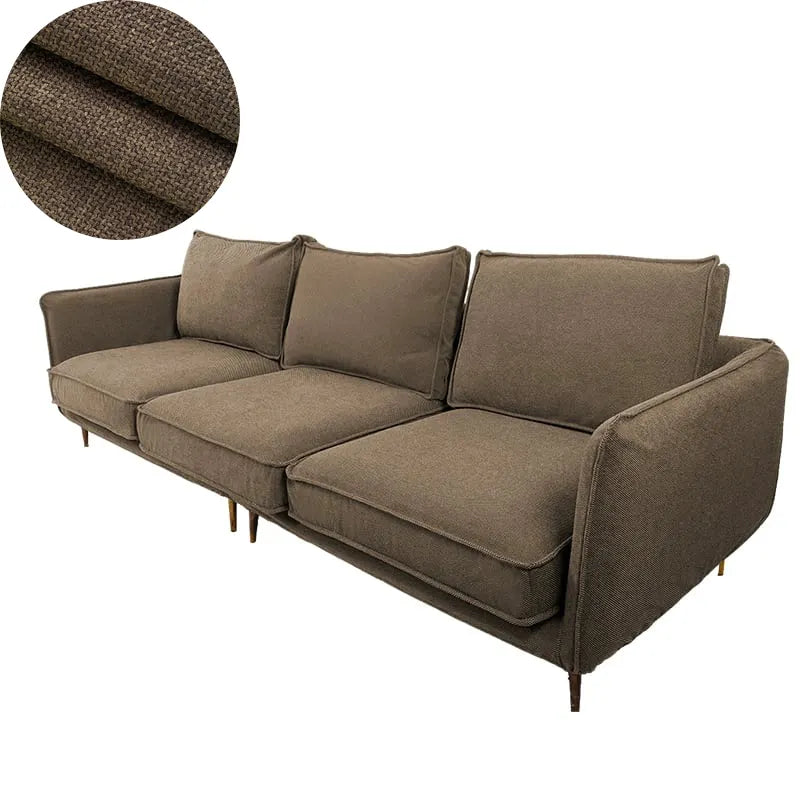 Custom Sofa Slipcover | Elara Flax- Velour Latte