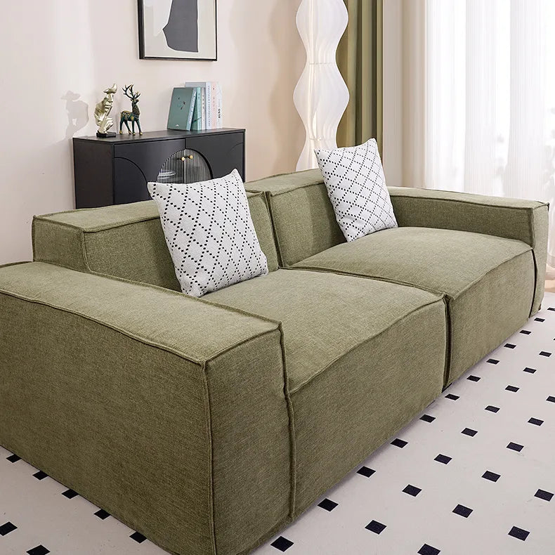 Custom Sofa Slipcover | Elara Basic - Matcha Mist