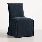 WX23006 Chenille Blossom Series | Long-Skirt Dining Chair Slipcover