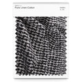 Pure Linen-Cotton 26 - 96C | Black mixed White