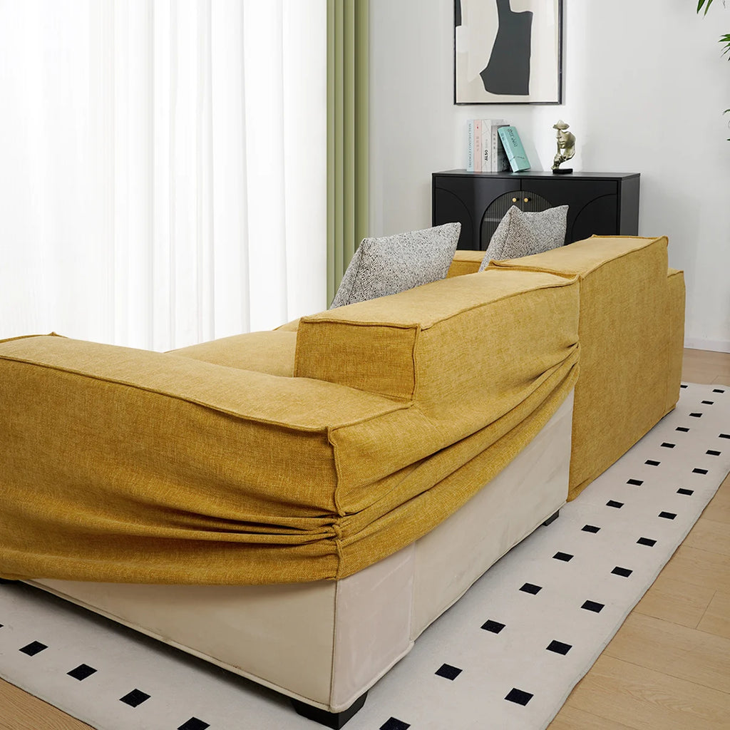 Custom Sofa Slipcover | Elara Basic - Turmeric
