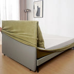 Bed Frame + Headboard Cover | Sienna Velour - Fieldstone Olive