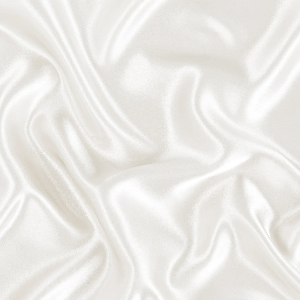 Solid Satin Silk Pillowcase 2 Pack - Ivory