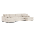 Custom Slipcover for 3-Piece 4-Seat U Chaise Sectional