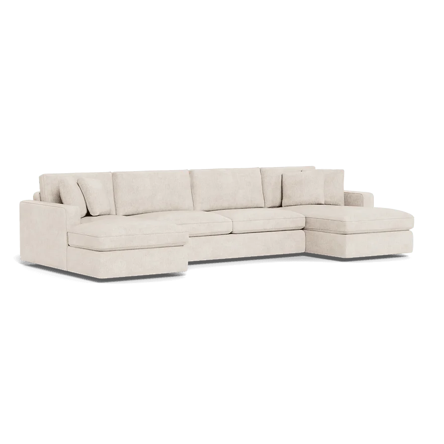 Custom Slipcover for 3-Piece 4-Seat U Chaise Sectional