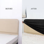 Bed Headboard Cover | Sienna Velour - Onyx Noir