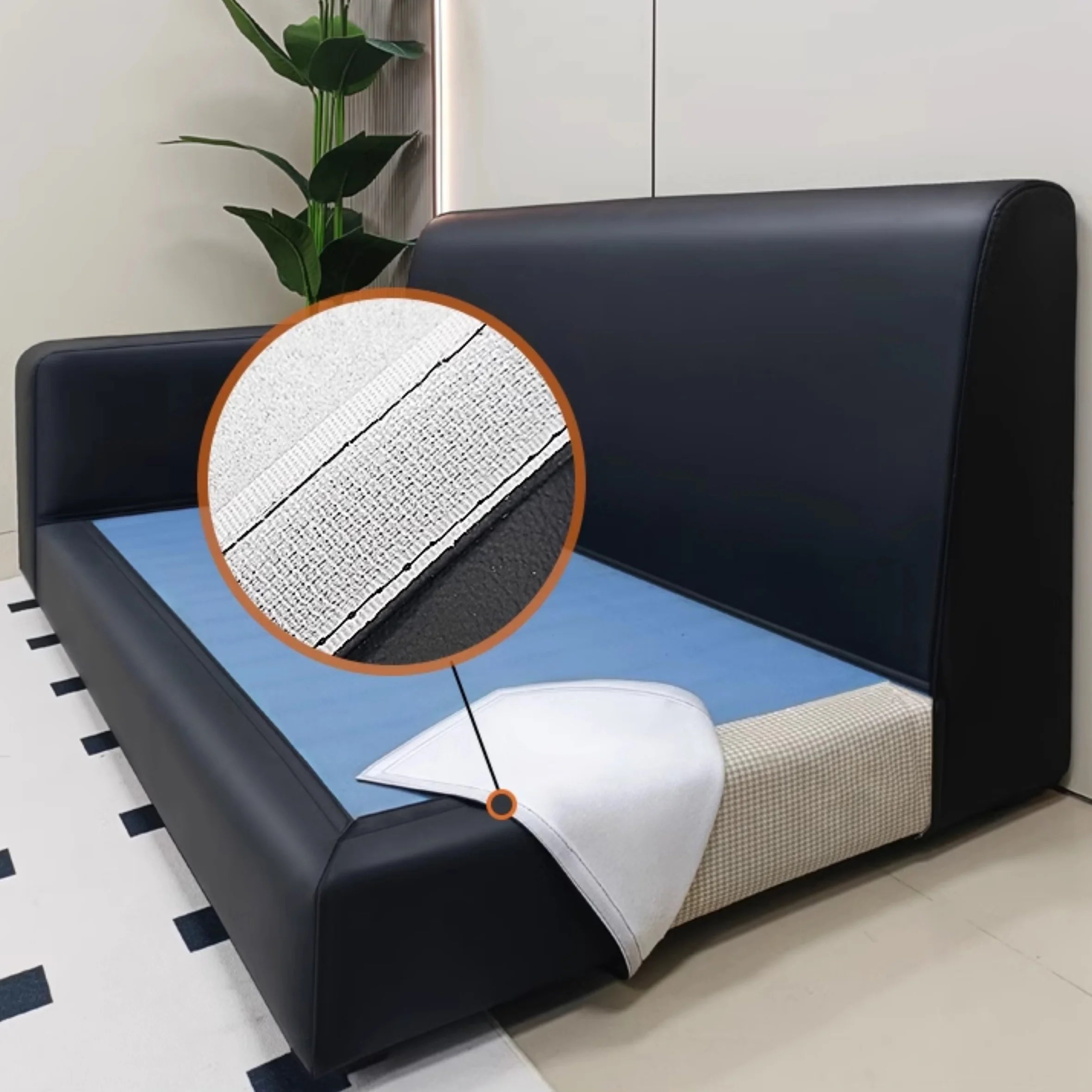 Custom Sofa Slipcover | Terravia - Solid Black