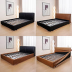 Bed Frame + Headboard Cover | Terravia - Chestnut