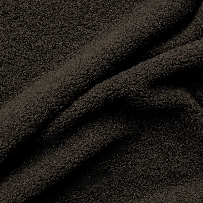 Performance Solid Bouclé Stretch Sofa Cushion Cover - Brown