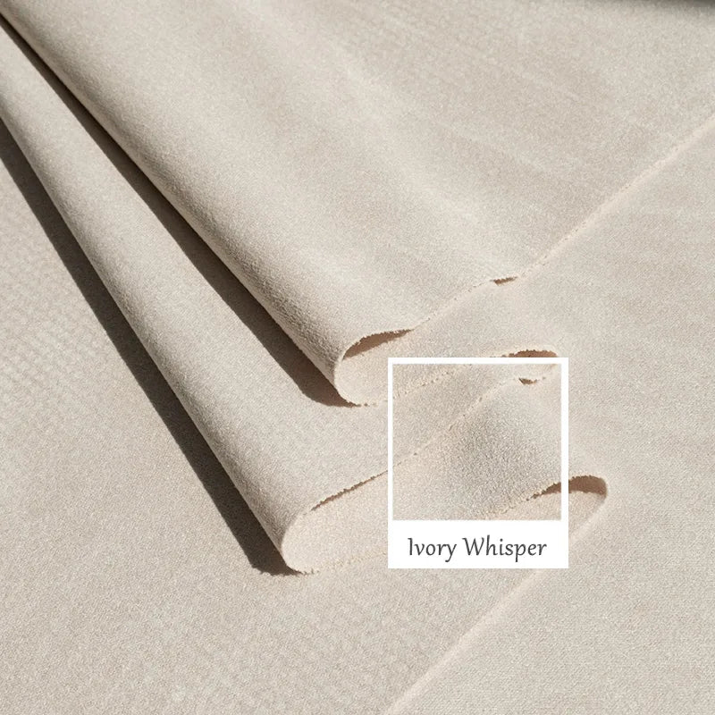Custom Sofa Slipcover | Sienna Velour - Ivory Whisper