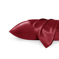 Solid Satin Silk Pillowcase 2 Pack - Burgundy
