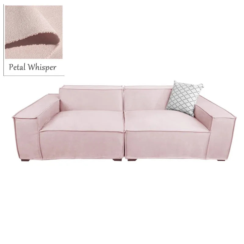 Custom Sofa Slipcover | Sienna Velour - Petal Whisper