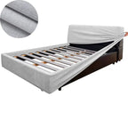 Housse de lit plateforme rembourrée et tête de lit | Elara Flax 