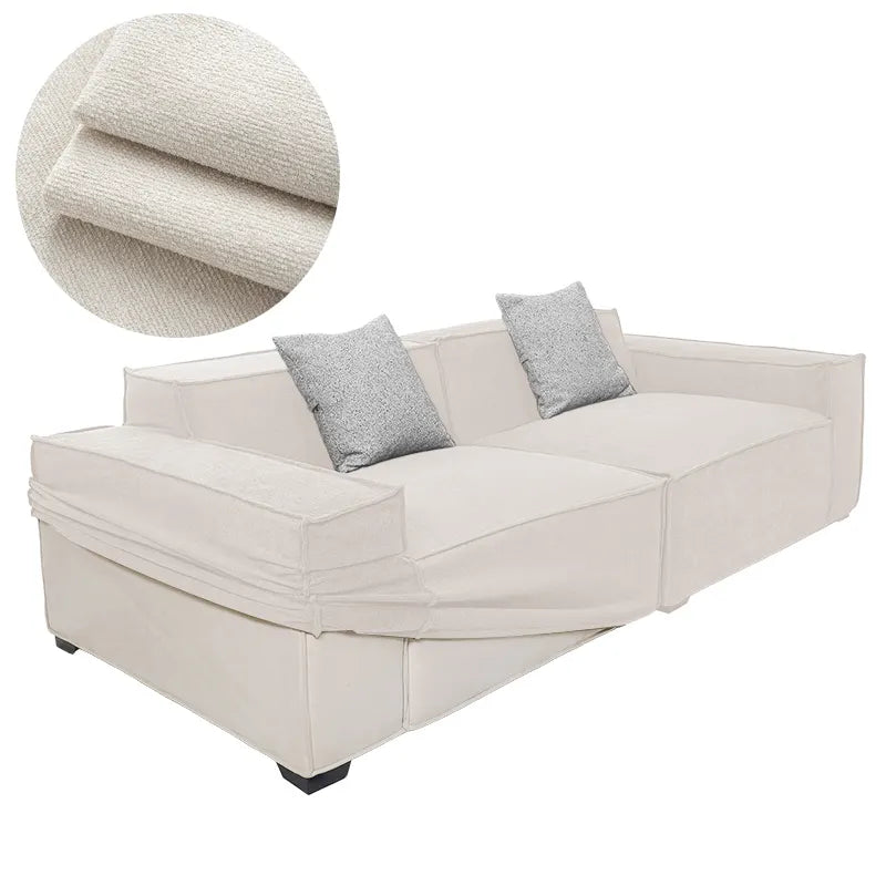 Custom Sofa Slipcover | Performance Antimicrobial Chenille - Sandstone Dune