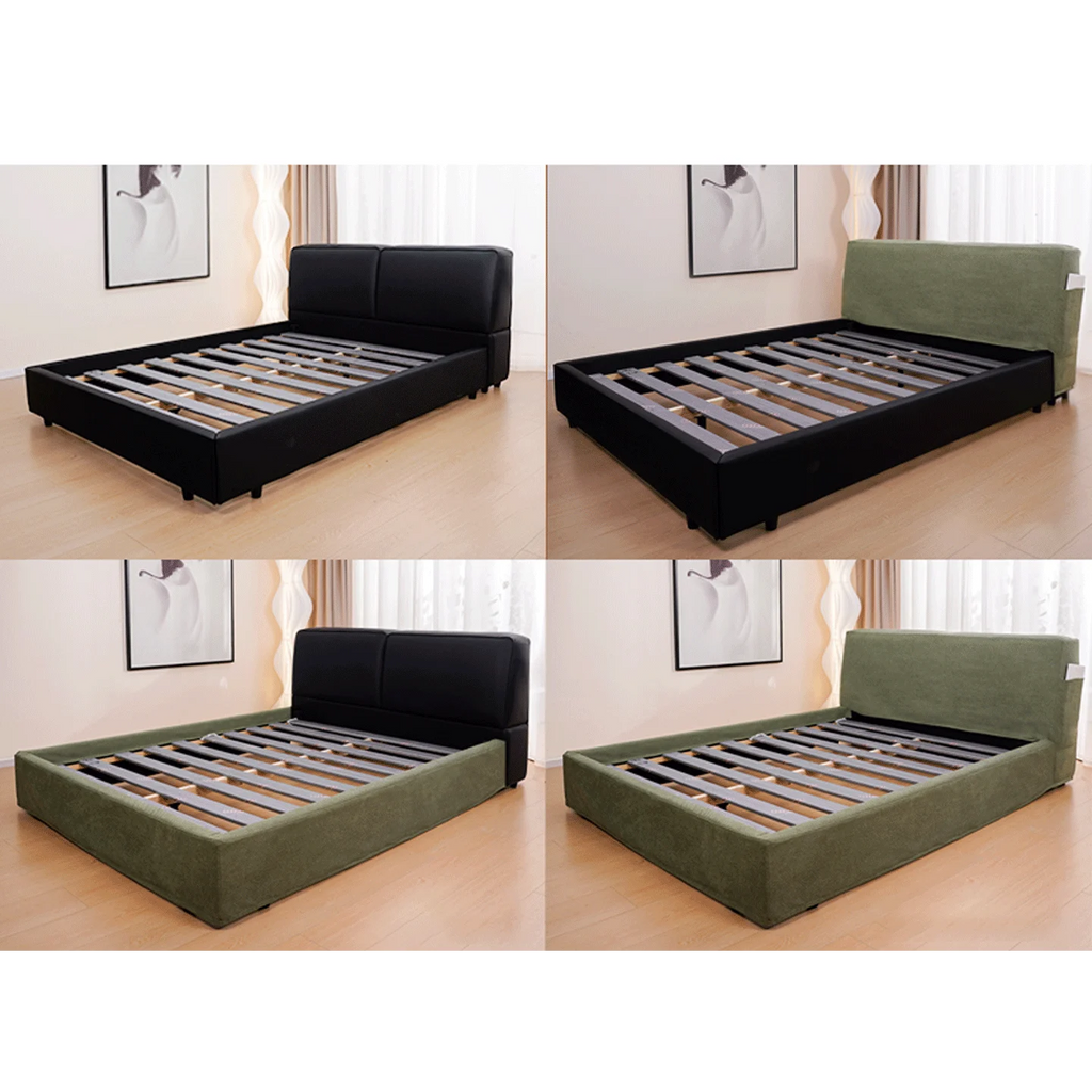 Customized Bed + Headboard Cover | Marlowe Spotted | Moss Green #1925-12