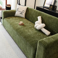 Chenille Solid Woven Stretch Sofa Cover - Green