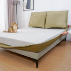Bed Frame + Headboard Cover | Sienna Velour - Fieldstone Olive