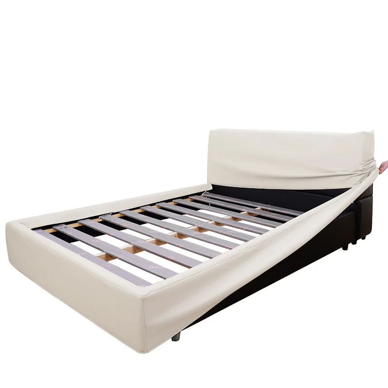 Bed Frame + Headboard Cover | Terravia - Ivory