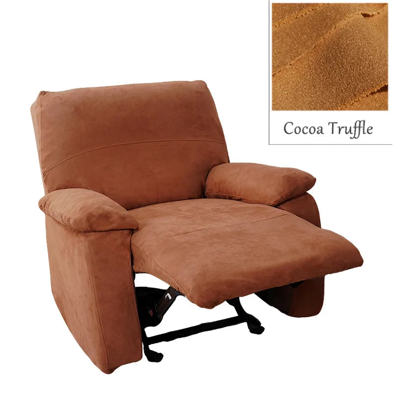 Custom Recliner Chair Slipcover | Sienna Velour - Cocoa Truffle