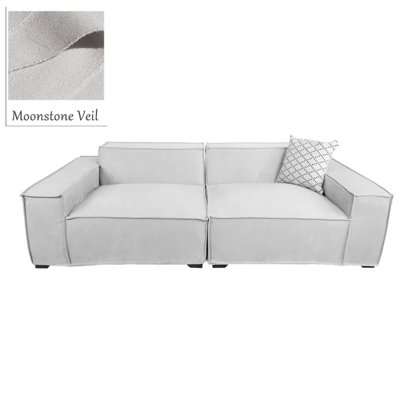 Custom Sofa Slipcover | Sienna Velour - Moonstone Veil
