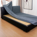 Bed Frame + Headboard Cover In Full | Midnight Indigo