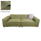 Custom Sofa Slipcover | Sienna Velour - Fieldstone Olive