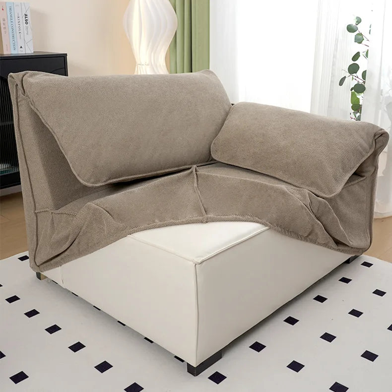 Custom Sofa Slipcover | Elara Basic - Coffee