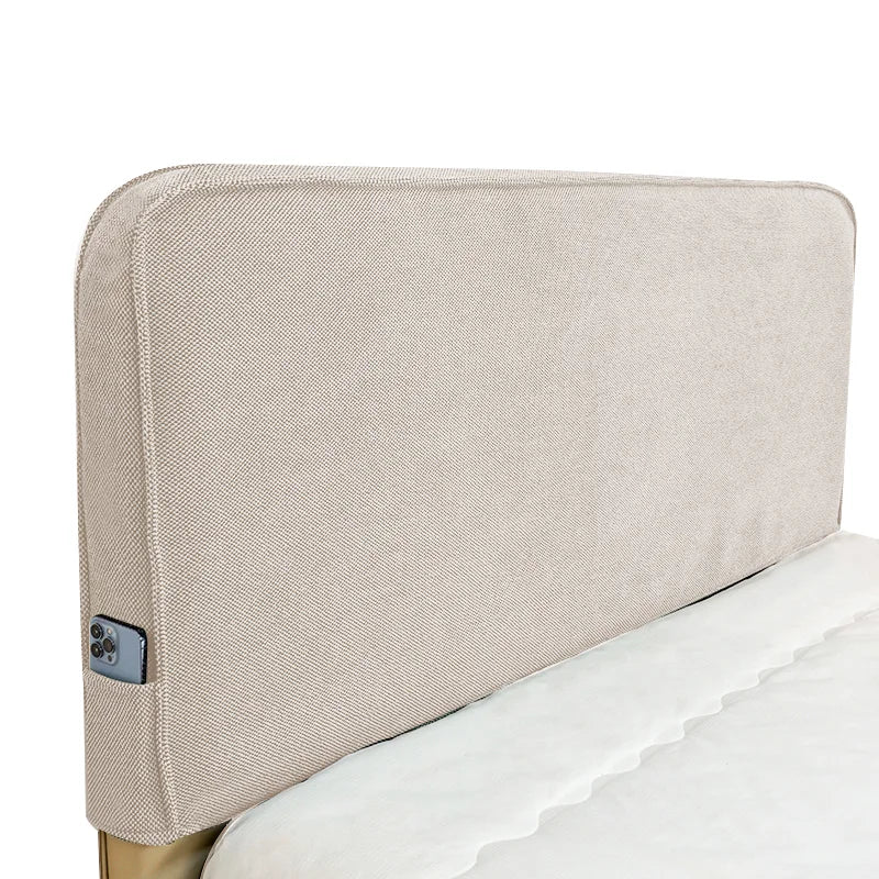 Mid Bed Headboard Cover | Ivory Linen