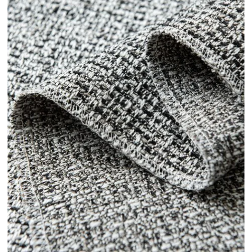 Pure Linen-Cotton 49 - 46B | Black mixed White