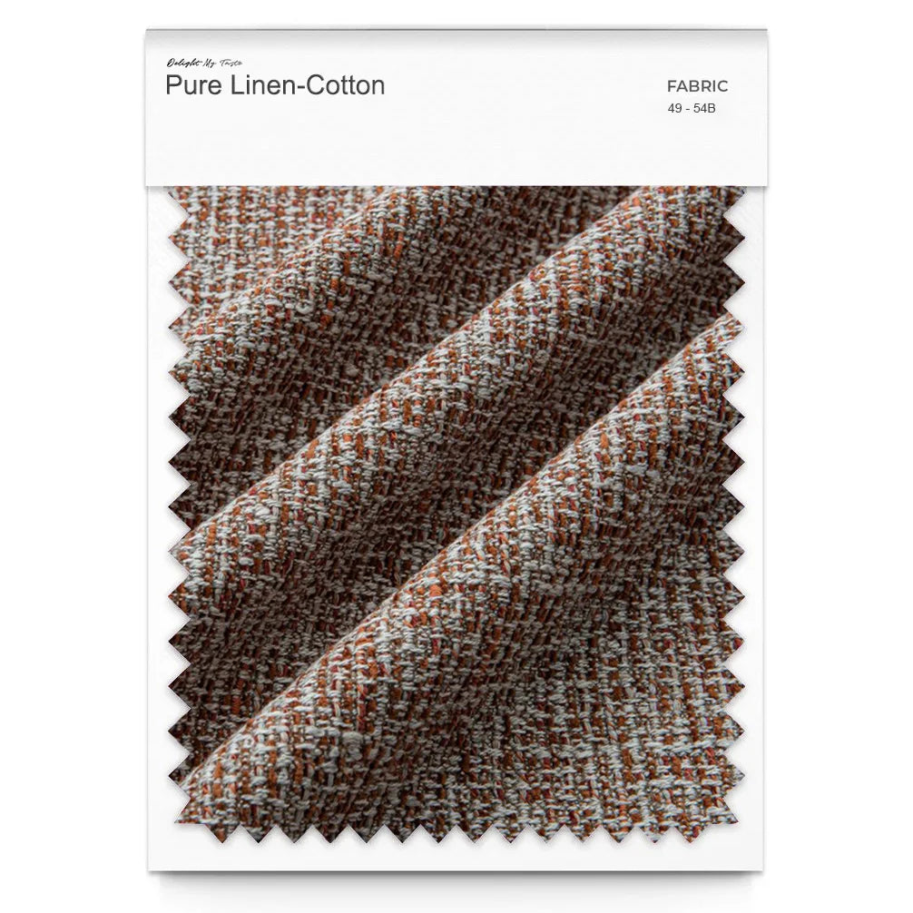 Pure Linen-Cotton 49 - 54B | Orange-red