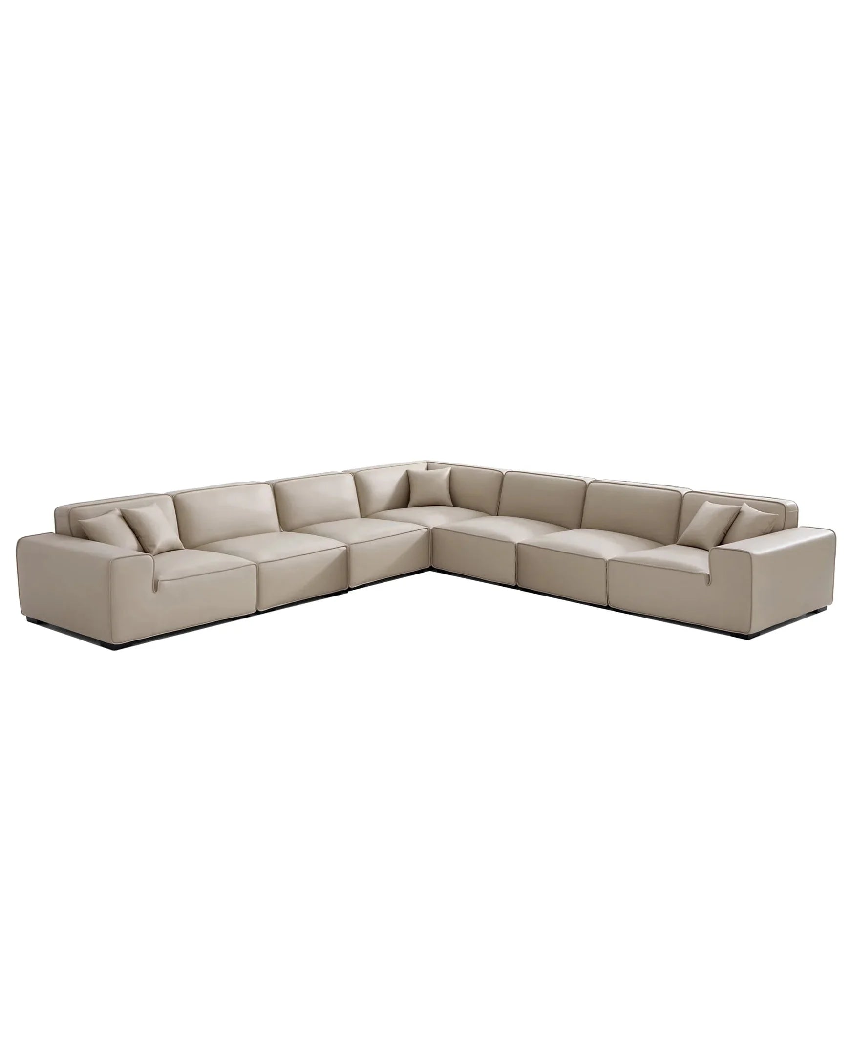 Housse de canapé 7 places en L | Anthracite classique 