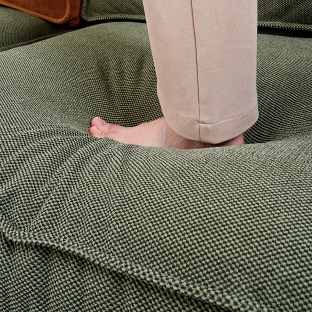Custom Individual Cushion Sofa Slipcover | Marlowe Collection - Olive Moss