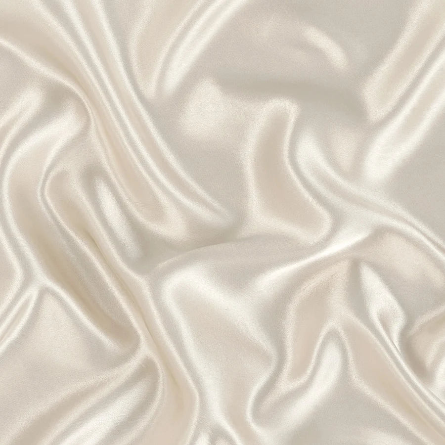 Solid Satin Silk Pillowcase 2 Pack - Beige