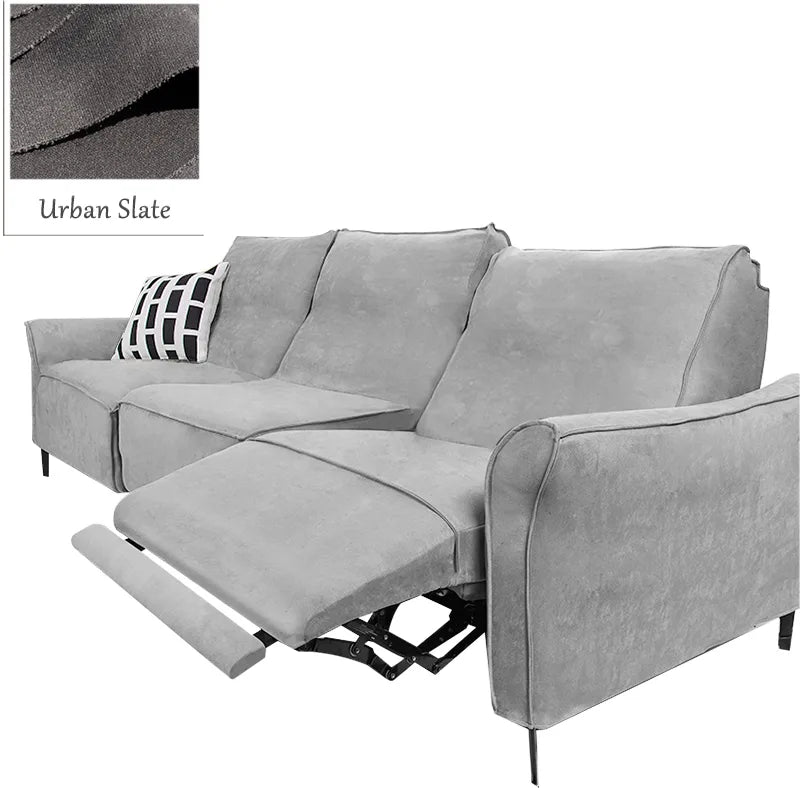 Custom Recliner Slipcover | Sienna Velour - Urban Slate