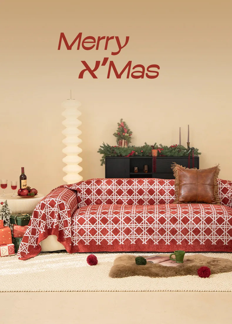 Red Checkered Velvet