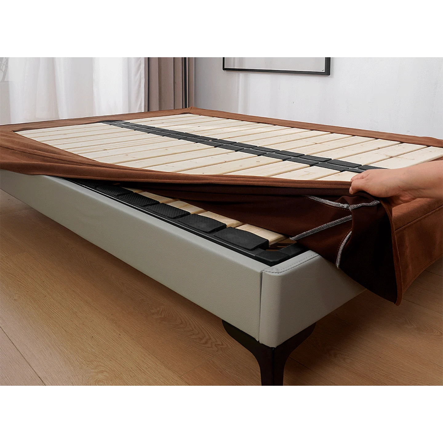 Customized Bed + Headboard Cover | Nestvo | Caramel